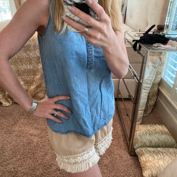 Nude Neutral Tassel Boutique Shorts - Picture 2 of 8